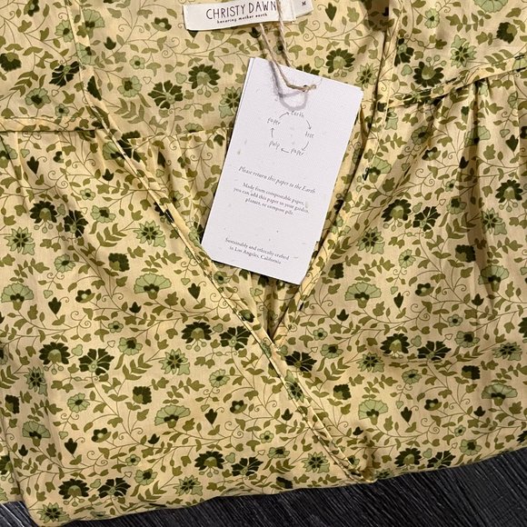 NWT Christy Dawn Short Sleeve Dawn Dress M Color: Nettle Ditsy Field - Picture 6 of 8